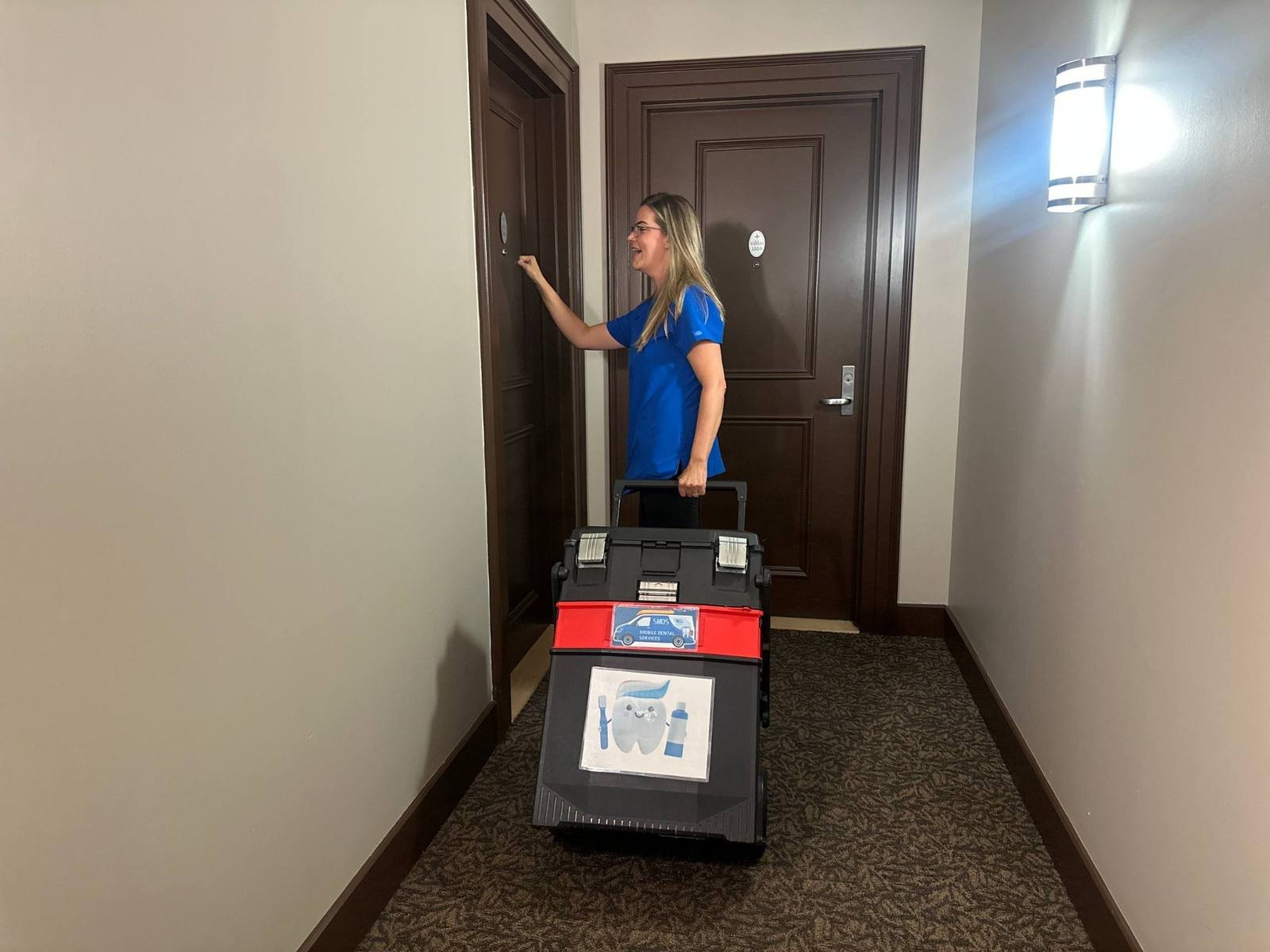 SMDS team member arriving to provide dental care wherever residents call home